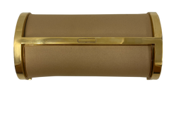 Metropolitan Insignia Clutch, Saten/Metal, Dorado,2